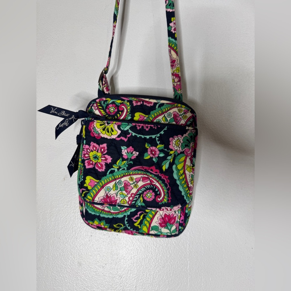 Vera Bradley Crossbody Bag Floral Paisley Small Hipster